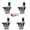 Service Caster 3'' Nylon Swivel 1-5/8'' Expanding Stem Caster Set with Brake, 4PK SCC-EX20S314-NYS-PLB-158-4 - alternate 4